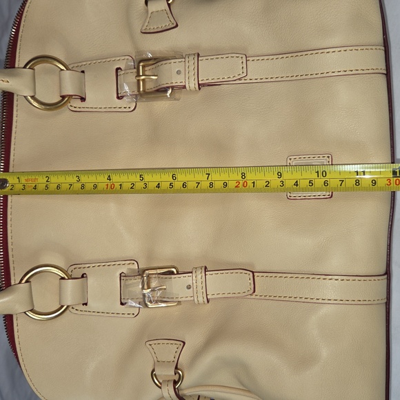 DOONEY & BOURKE NEW Large BONE Florentine Domed Buckle Satchel Handbag PURSE NWT - Picture 4 of 14